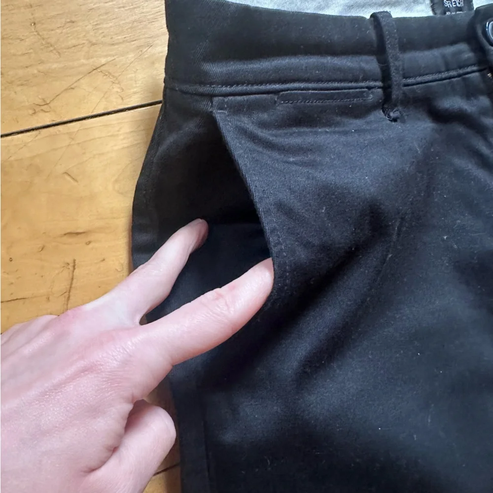 💜 J. Crew Black Stretch 484 Slim Fit Chino Pant (W28 L32)